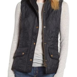 NWT Barbour Calvary Quilted Black Vest Size 8